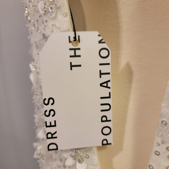 Dress The Population | Elisa Sleeveless Plunge Neckline Fit and Flare Bridal - Picture 10 of 15